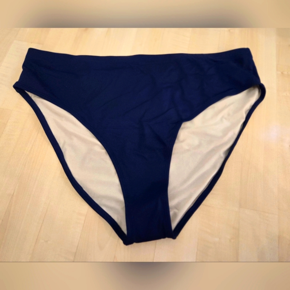 NEW 1X JOE FRESH Plus Size Women's Navy Swim Bottom